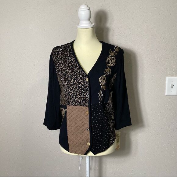 NWT Vintage Dead Stock Koret Embroidered Boho Button Front Blouse Women's Size S - Picture 9 of 16